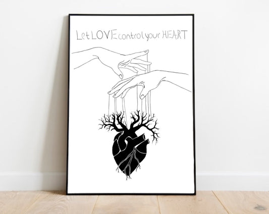 Let Love Control Your Heart A4 Print